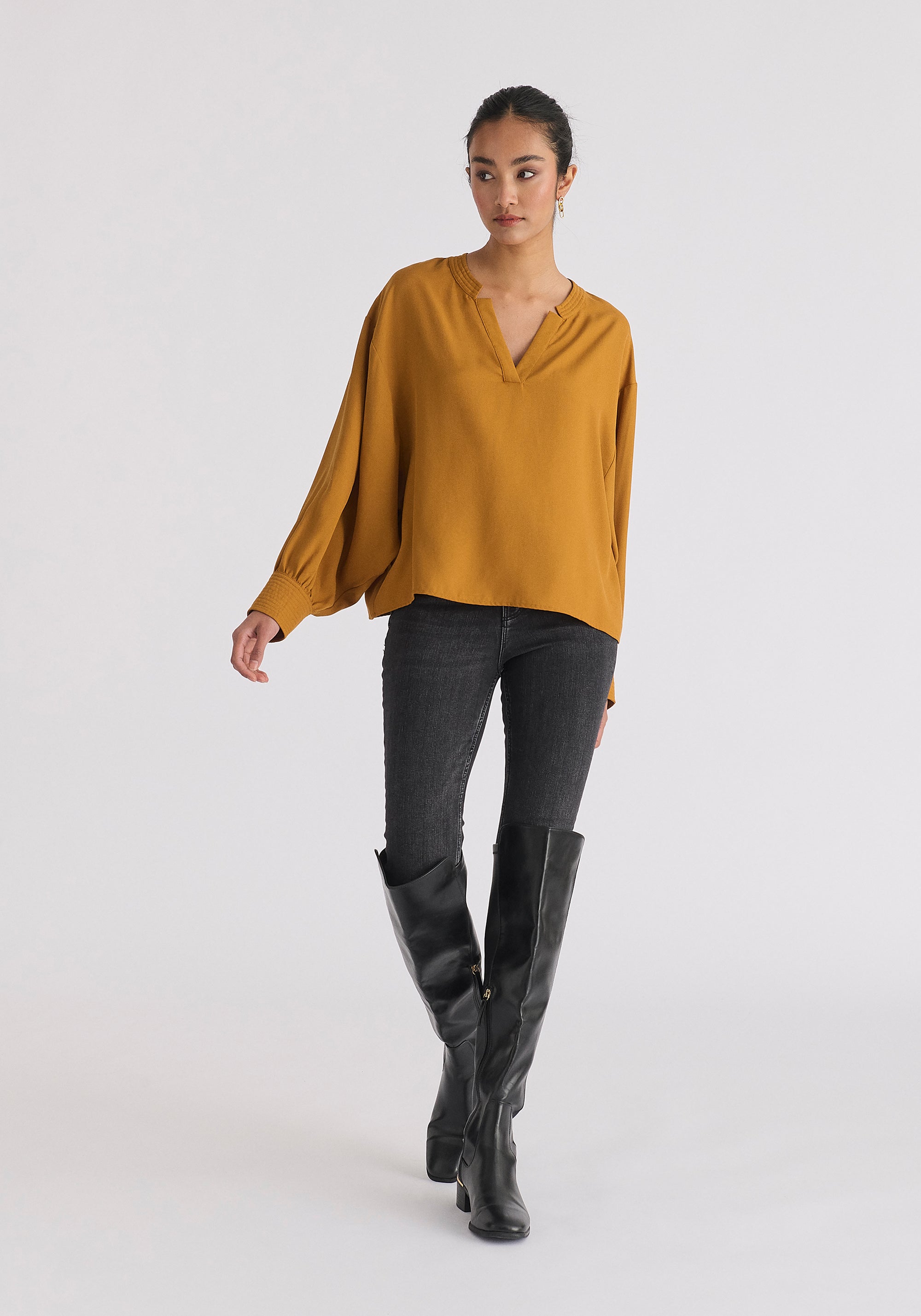 Batwing Lyocell Blouse Front