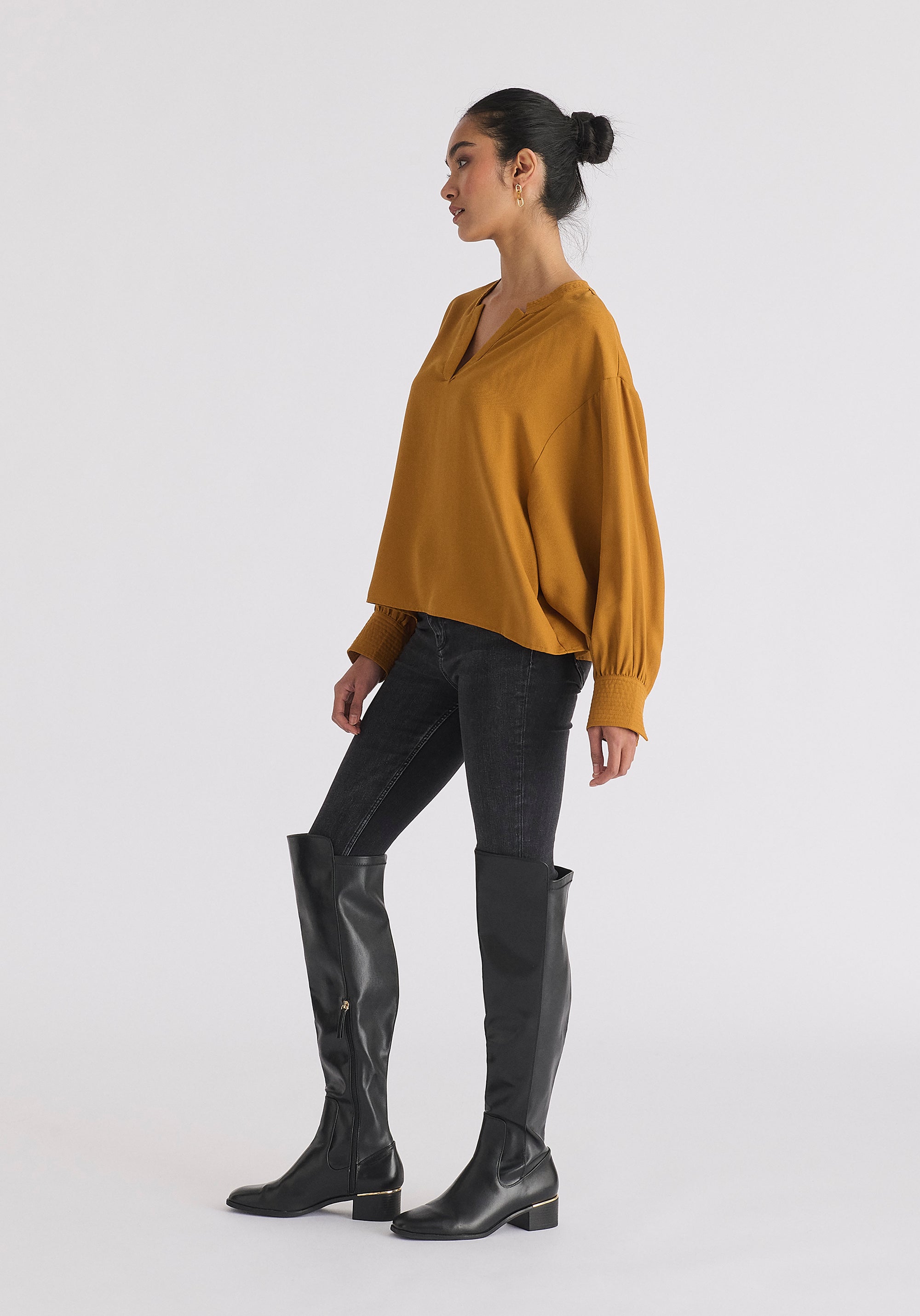 Batwing Lyocell Blouse Side