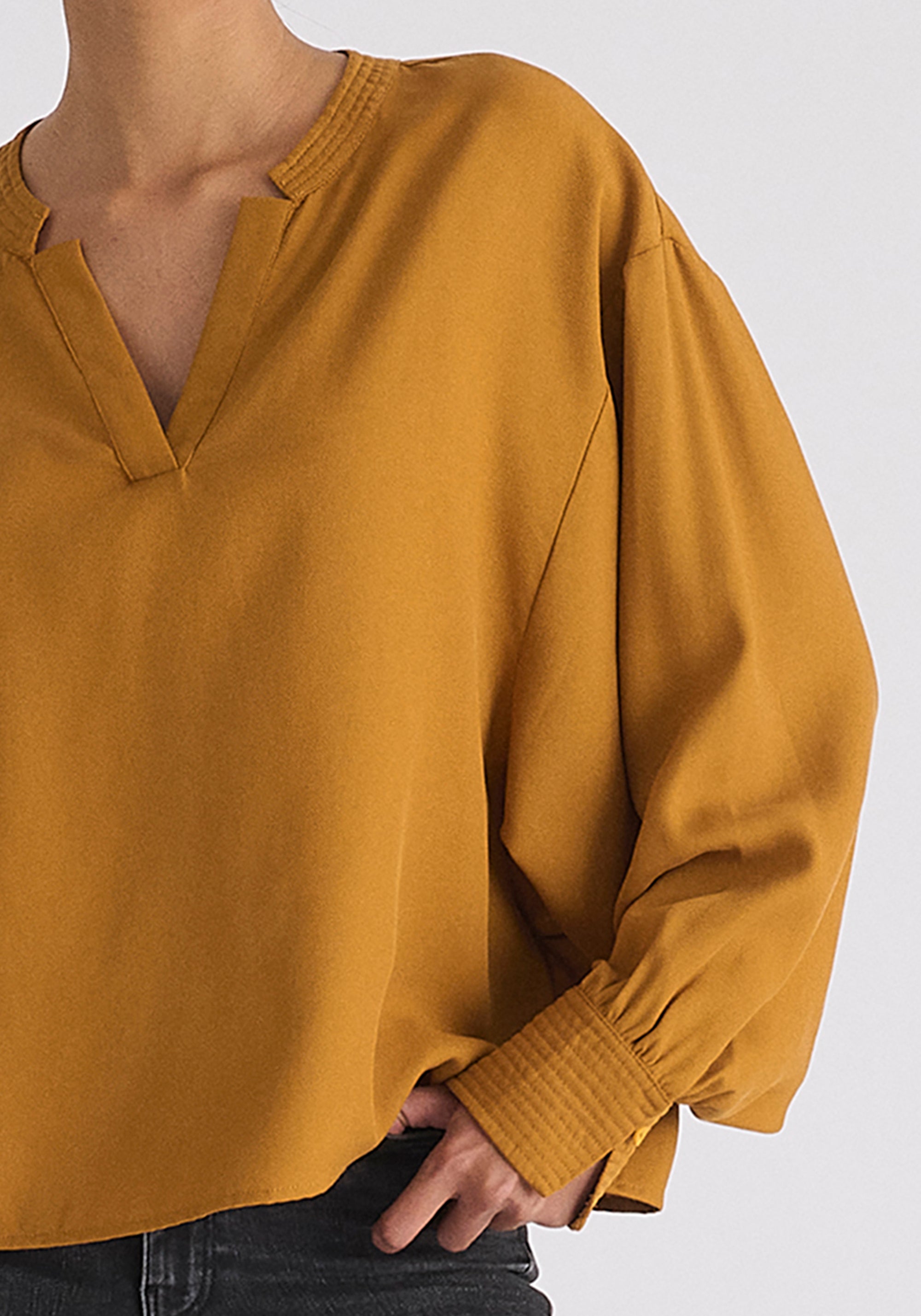 Batwing Lyocell Blouse Close Up