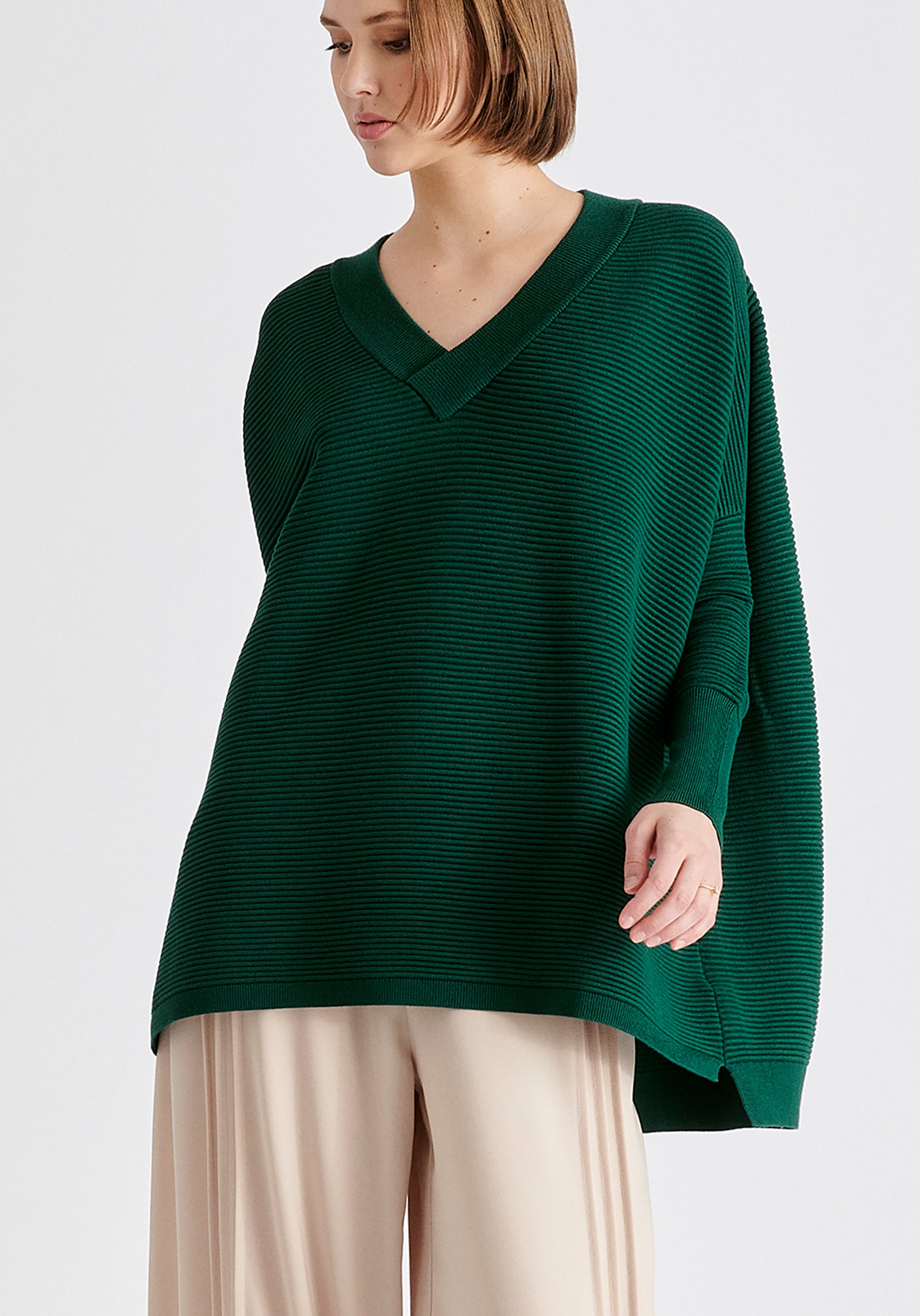 Paisie V-Neck Ribbed Jumper