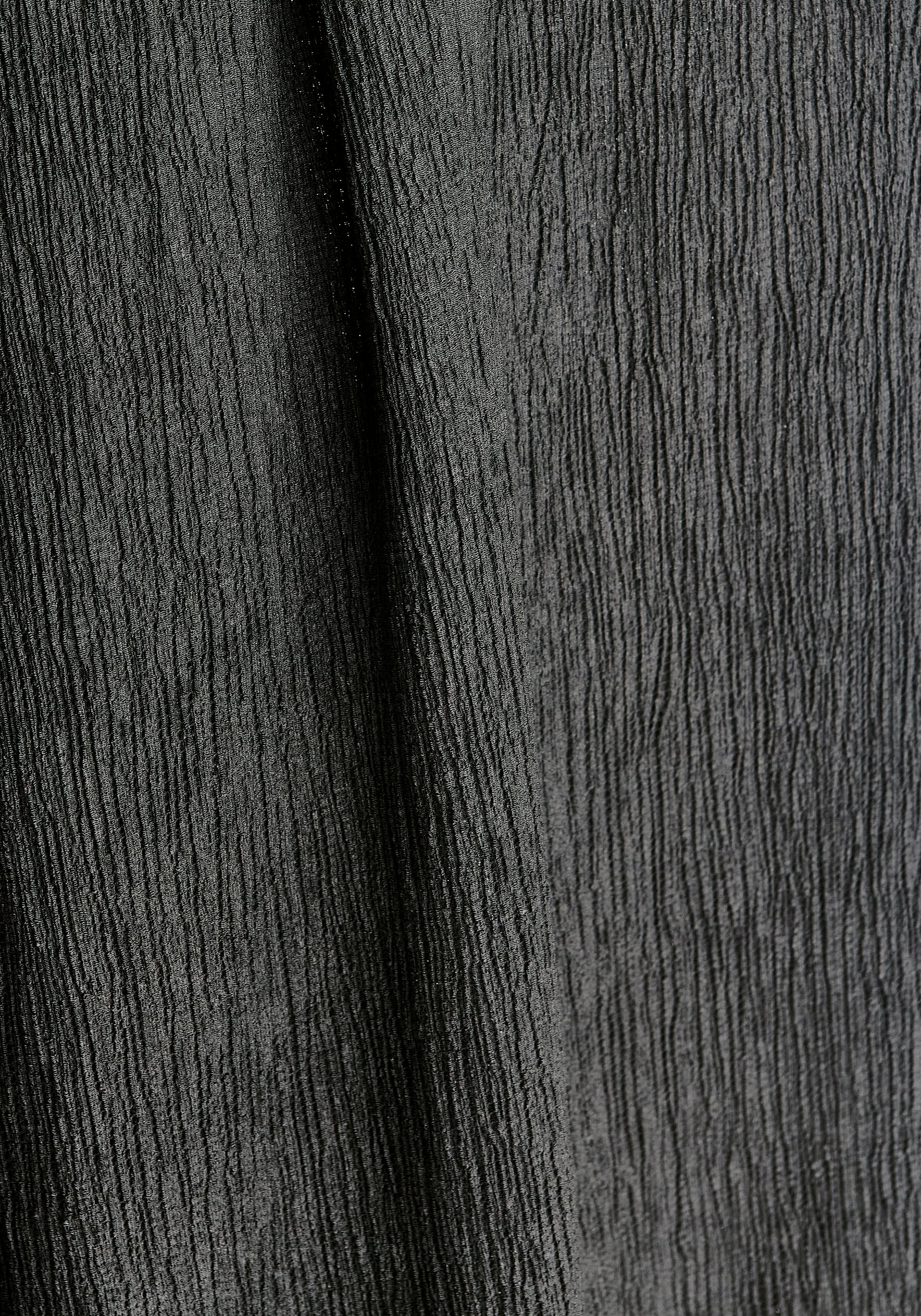 Textured Back-Tie Jumpsuit in Black Close Up