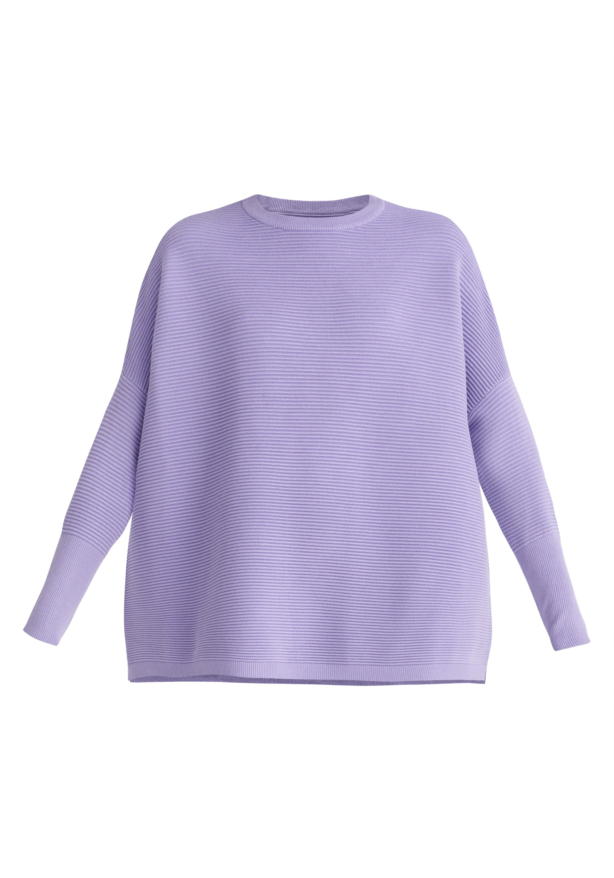 Paisie Oversized Ribbed Knit Jumper in Lilac Cut Out