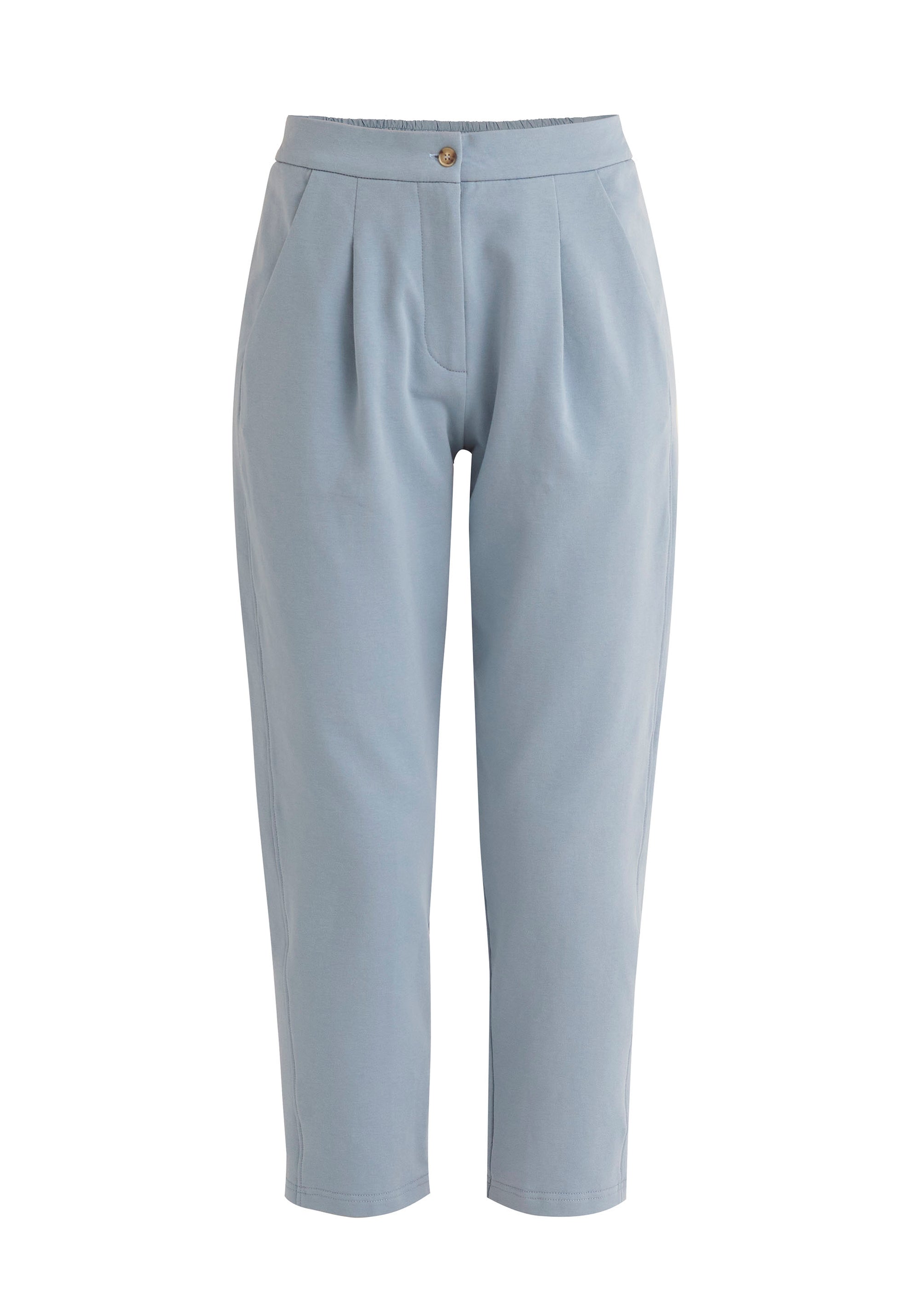 Paisie Elasticated Waist Jersey Trousers in Light Blue Cut Out