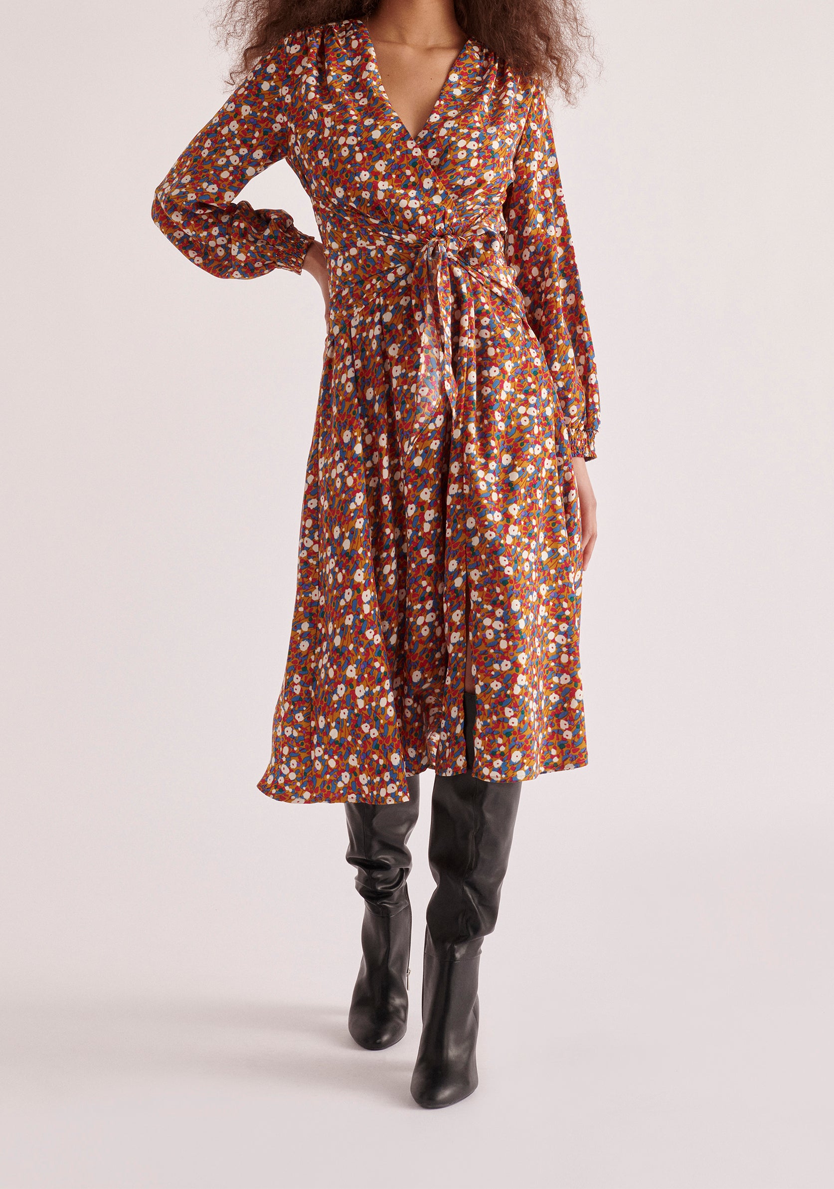 Paisie Floral Waist Tie Dress