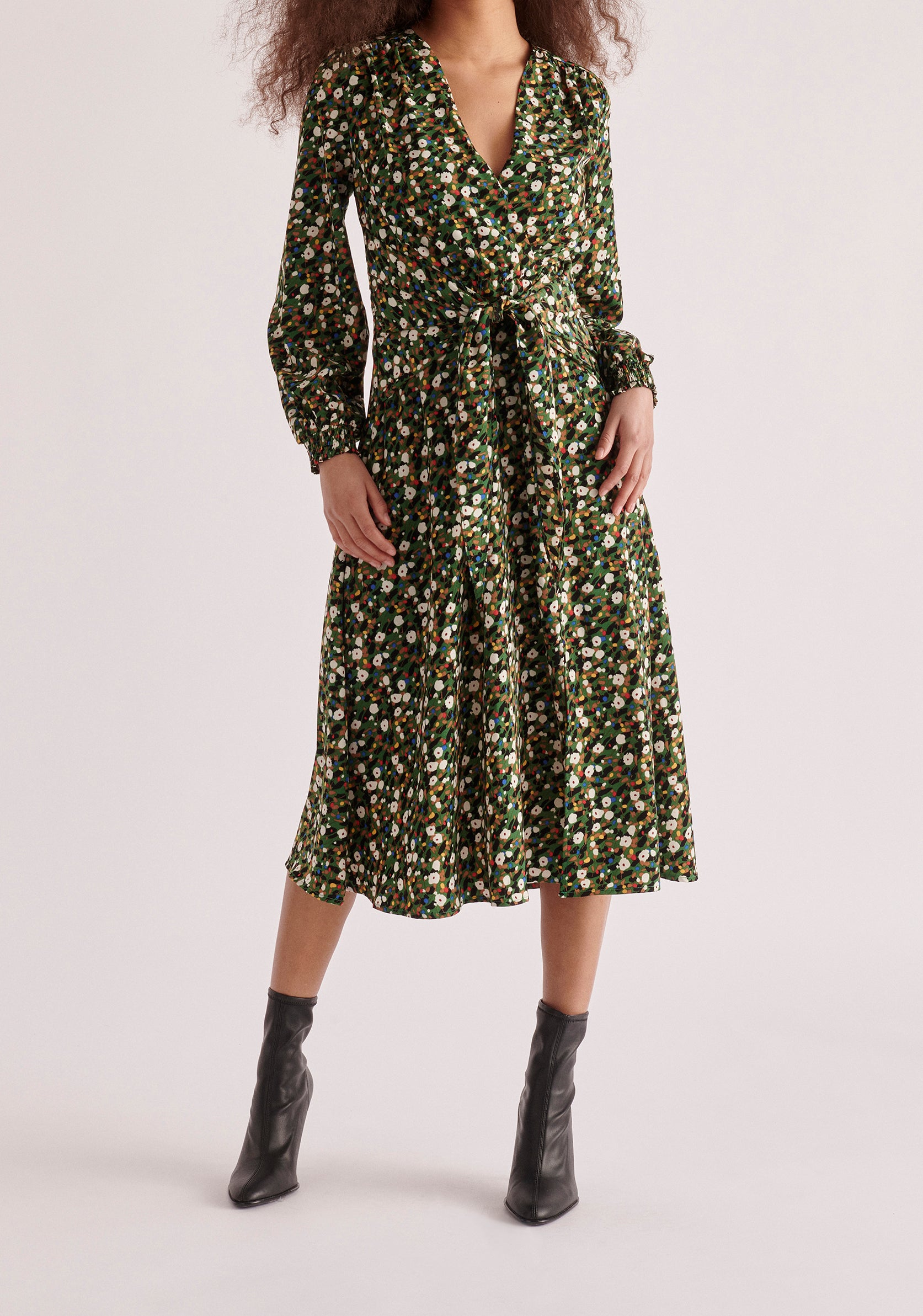 Paisie Floral Waist Tie Dress