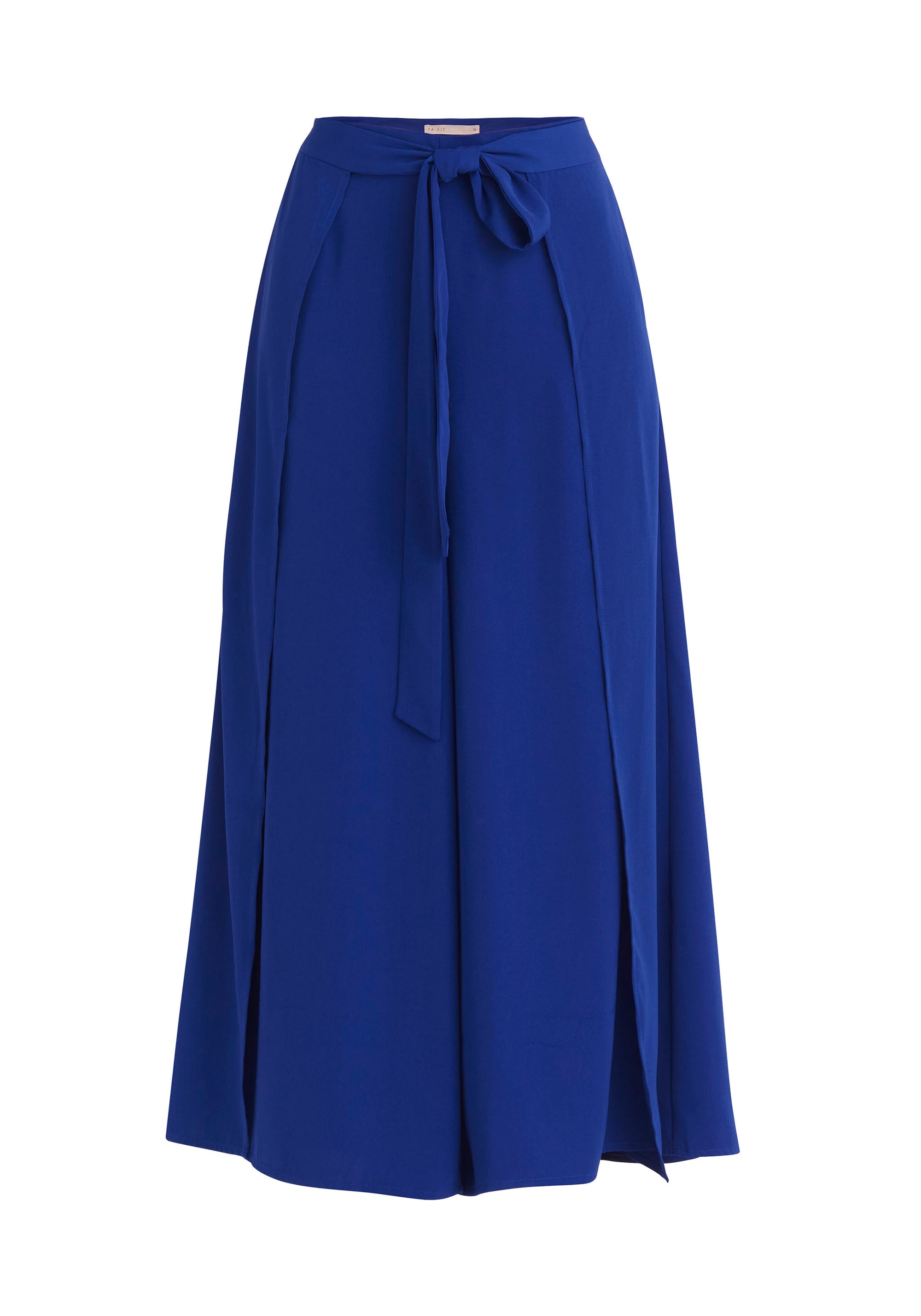 Paisie Layered Wide Leg Trousers in Royal Blue Cut Out