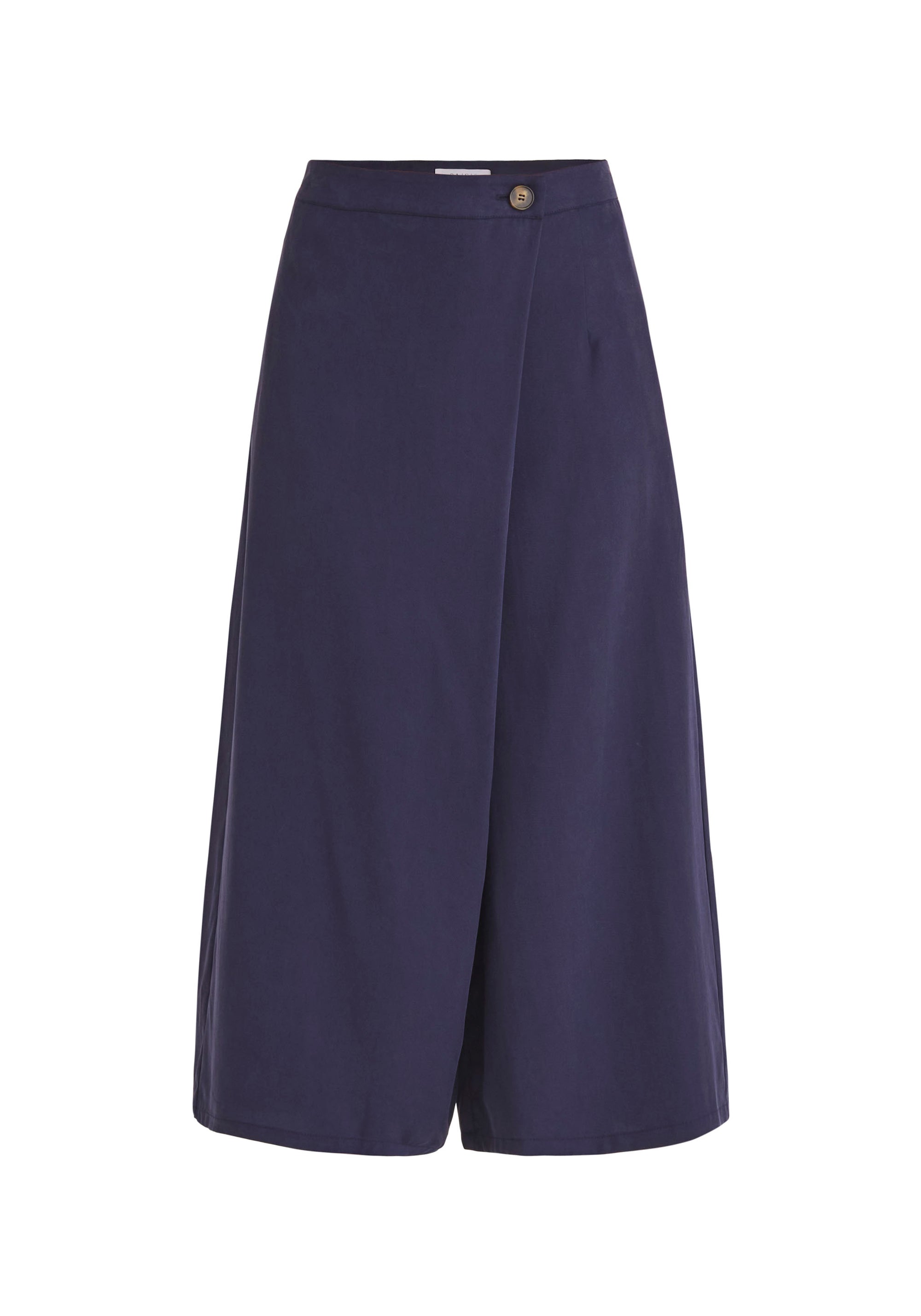 Paisie Tencel Wrap Culottes in Navy Cut Out