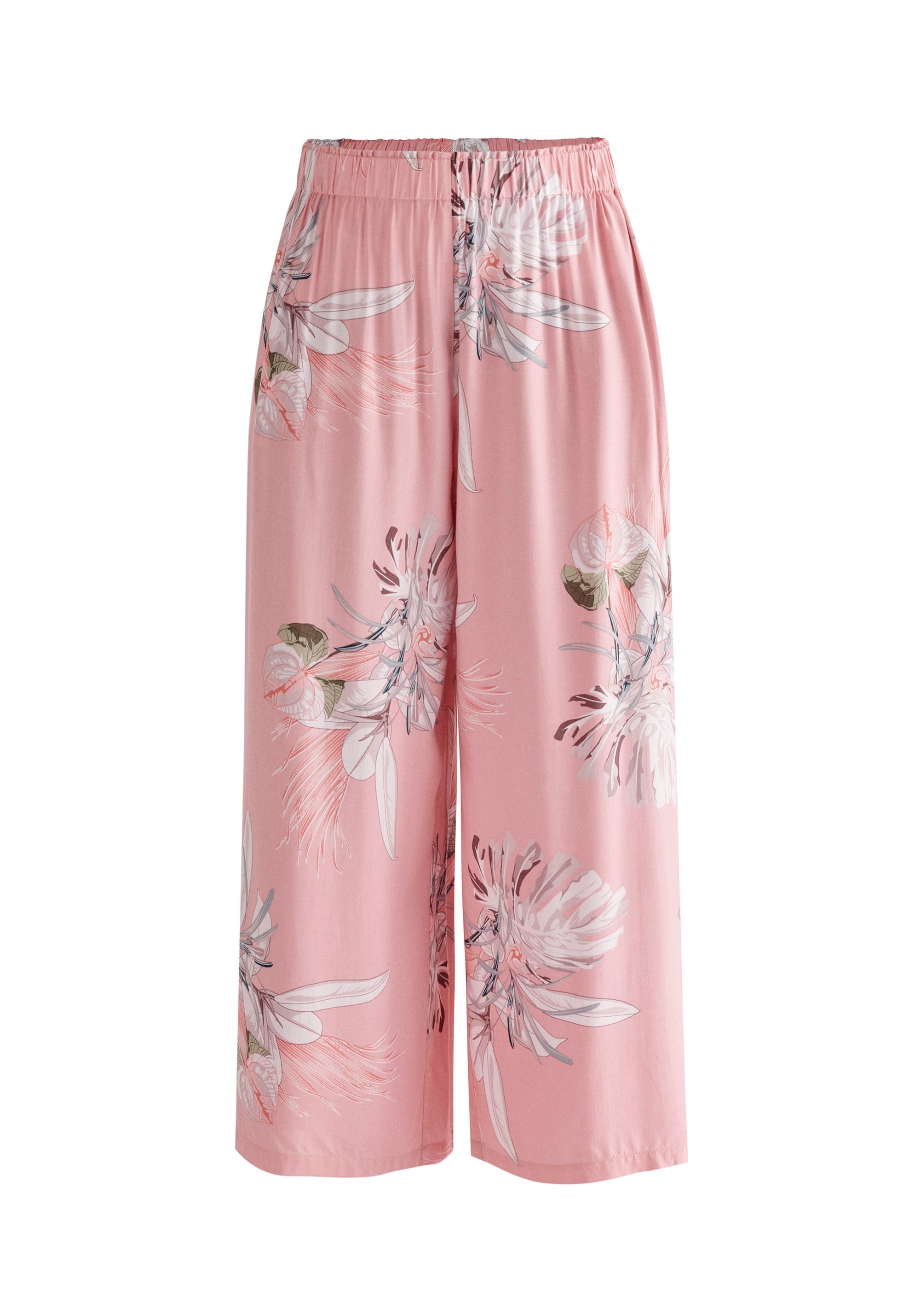 Paisie Floral Pyjama Trousers in Pink Cut Out