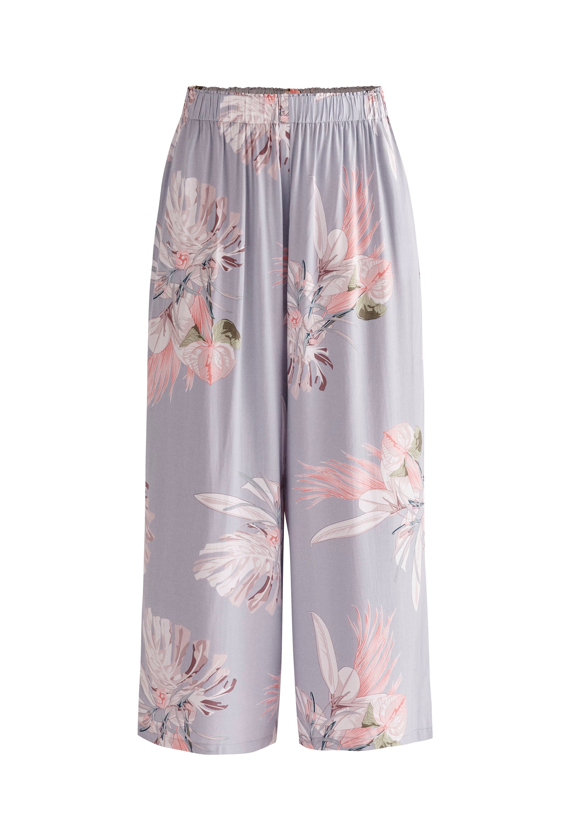 Paisie Floral Pyjama Trousers in Light Blue Cut Out