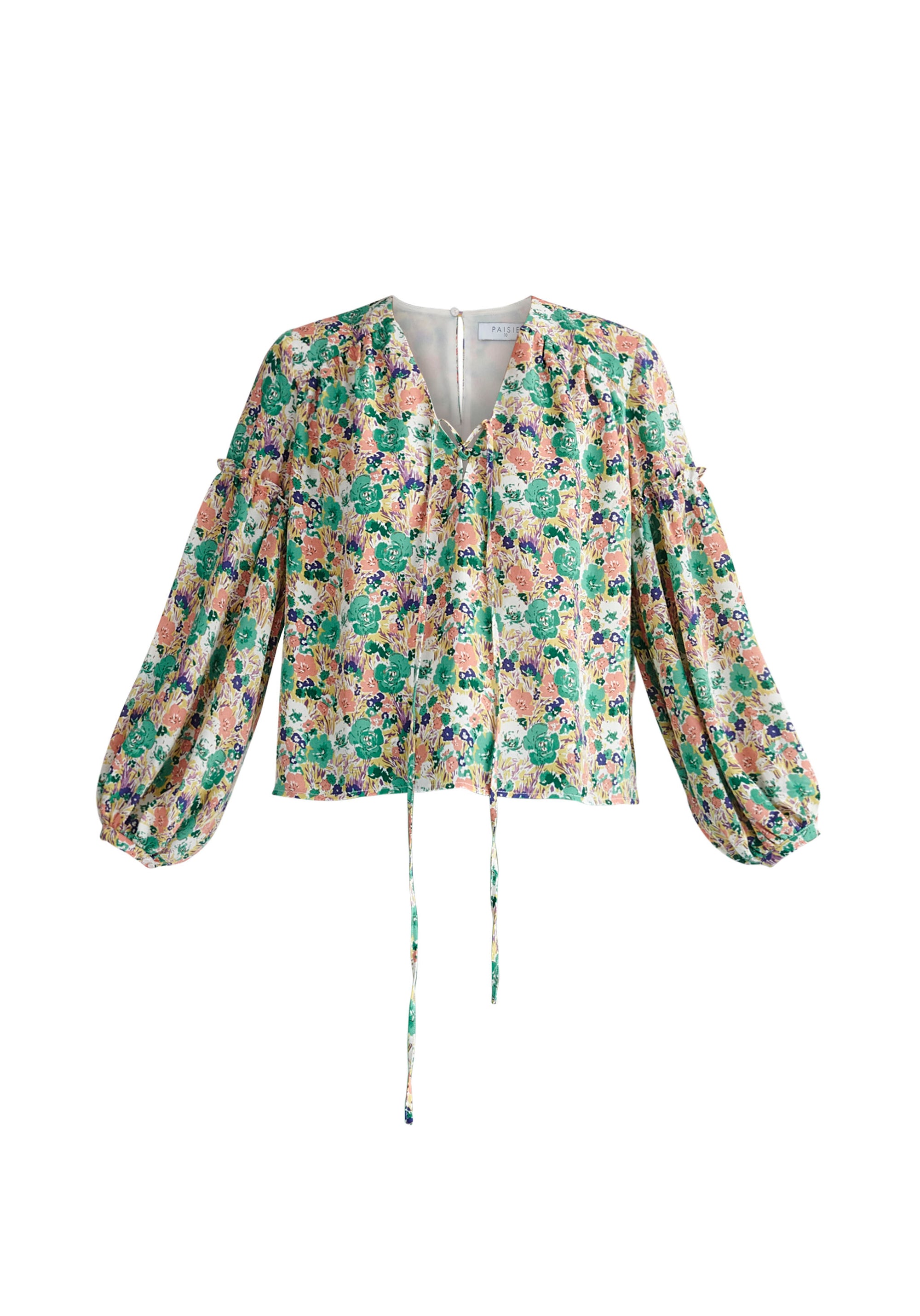 Paisie Floral Open Sleeve Blouse Cut Out