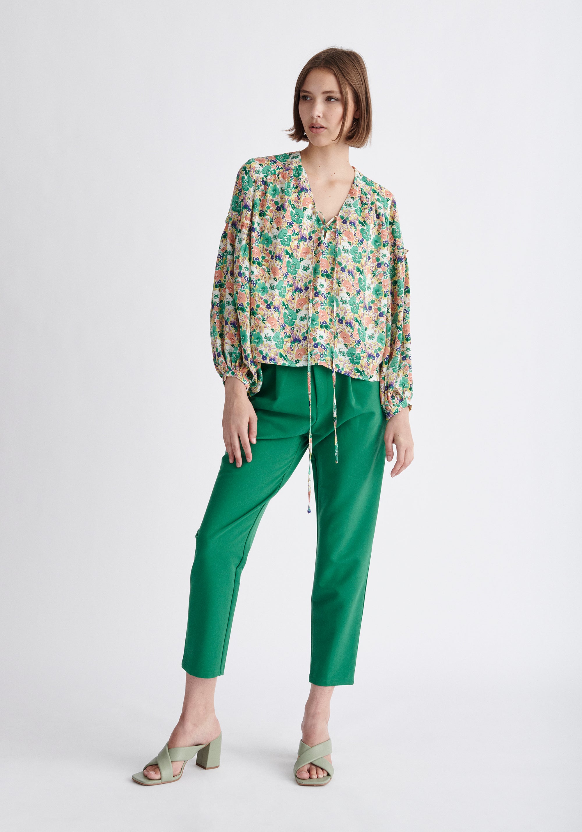 Paisie Floral Open Sleeve Blouse