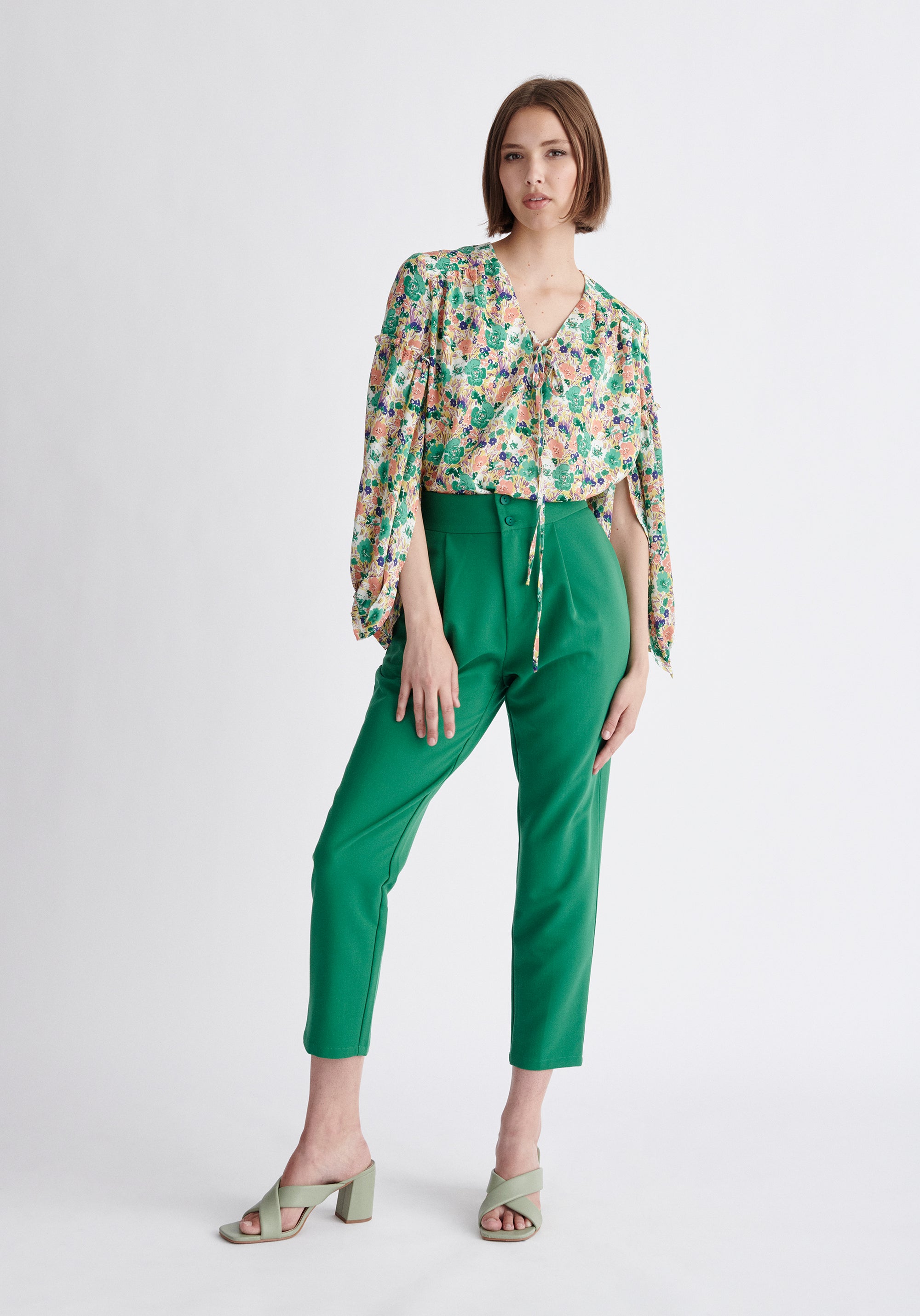 Paisie Floral Open Sleeve Blouse