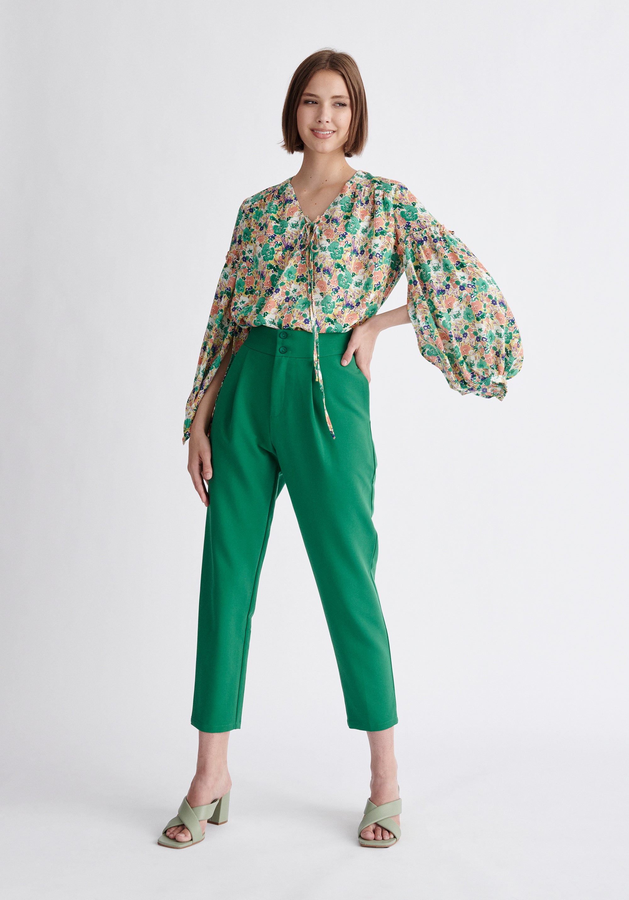 Paisie Floral Open Sleeve Blouse