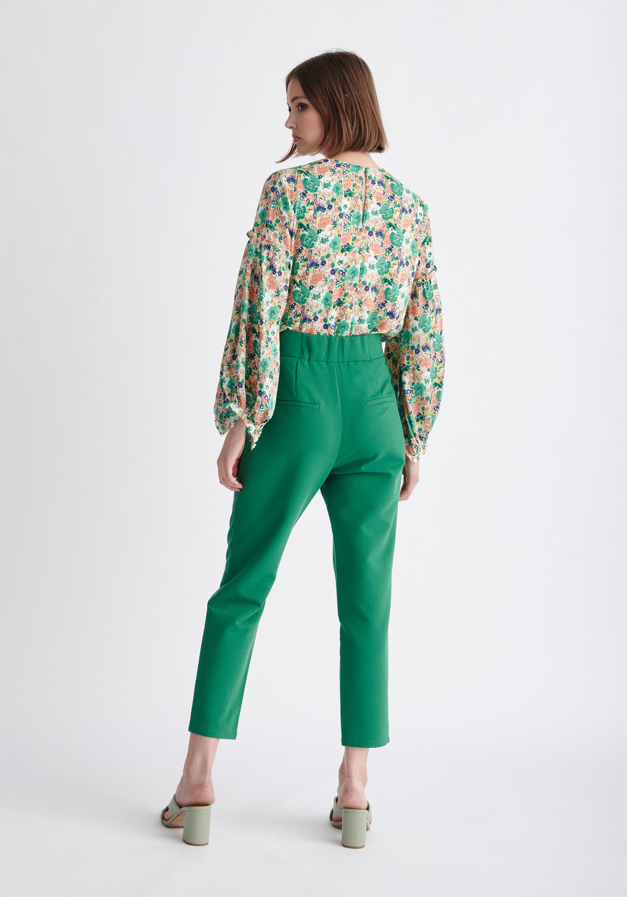 Paisie Floral Open Sleeve Blouse Back