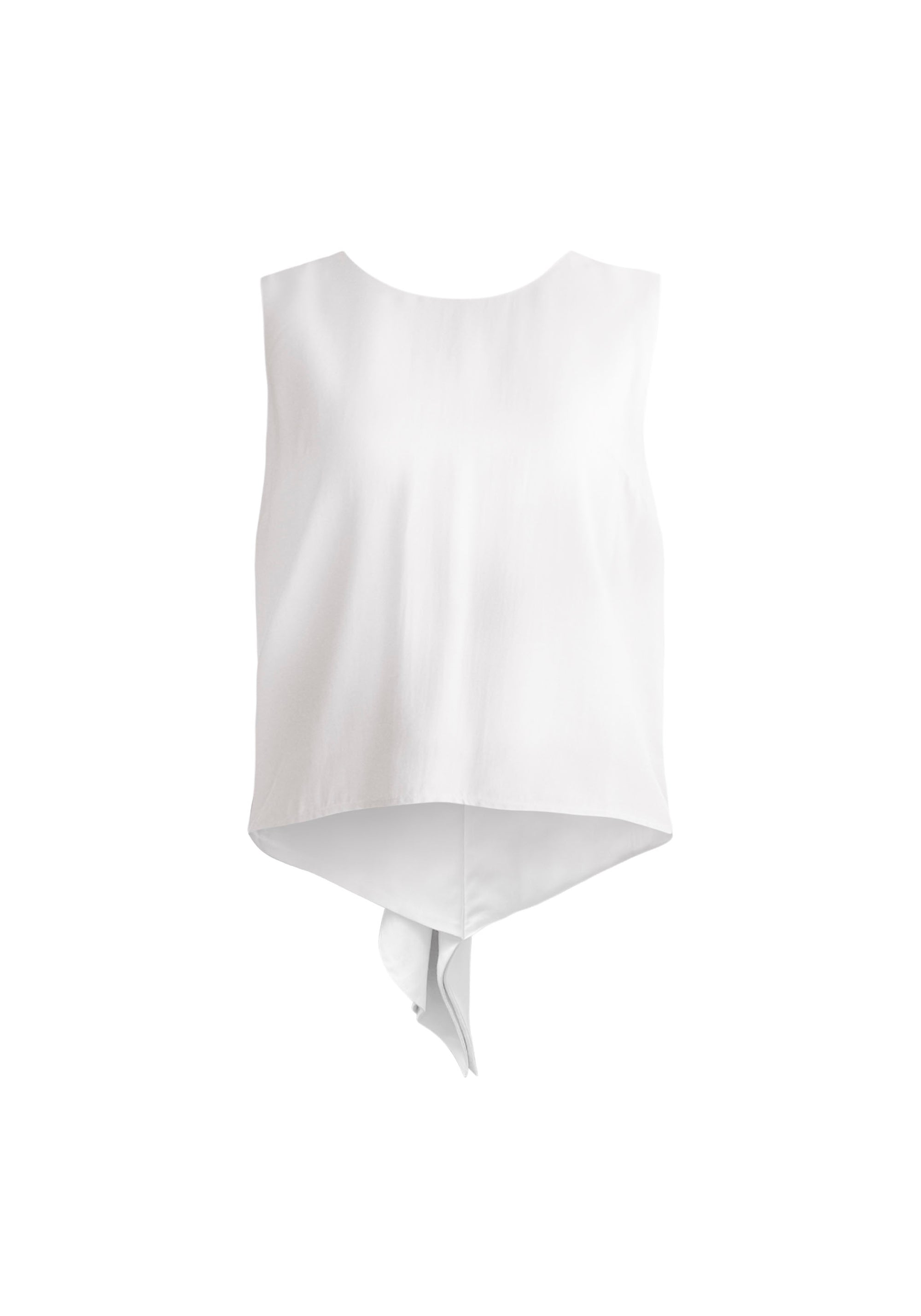 Paisie Boxy Ruffle Top in White Cut Out